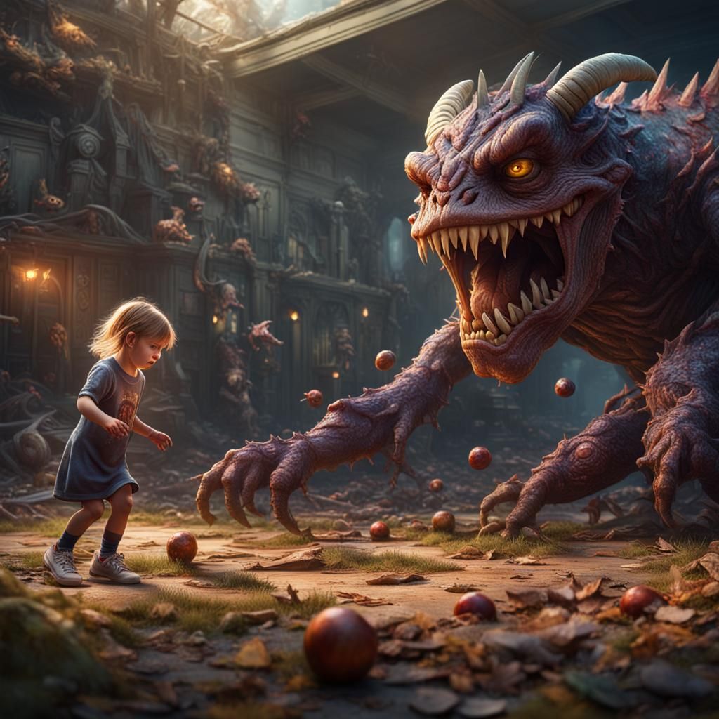 Little girl and Dino friend