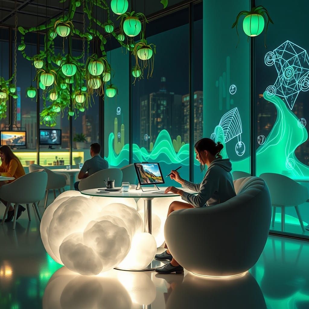 Cozy Nightcafe  by @Matt