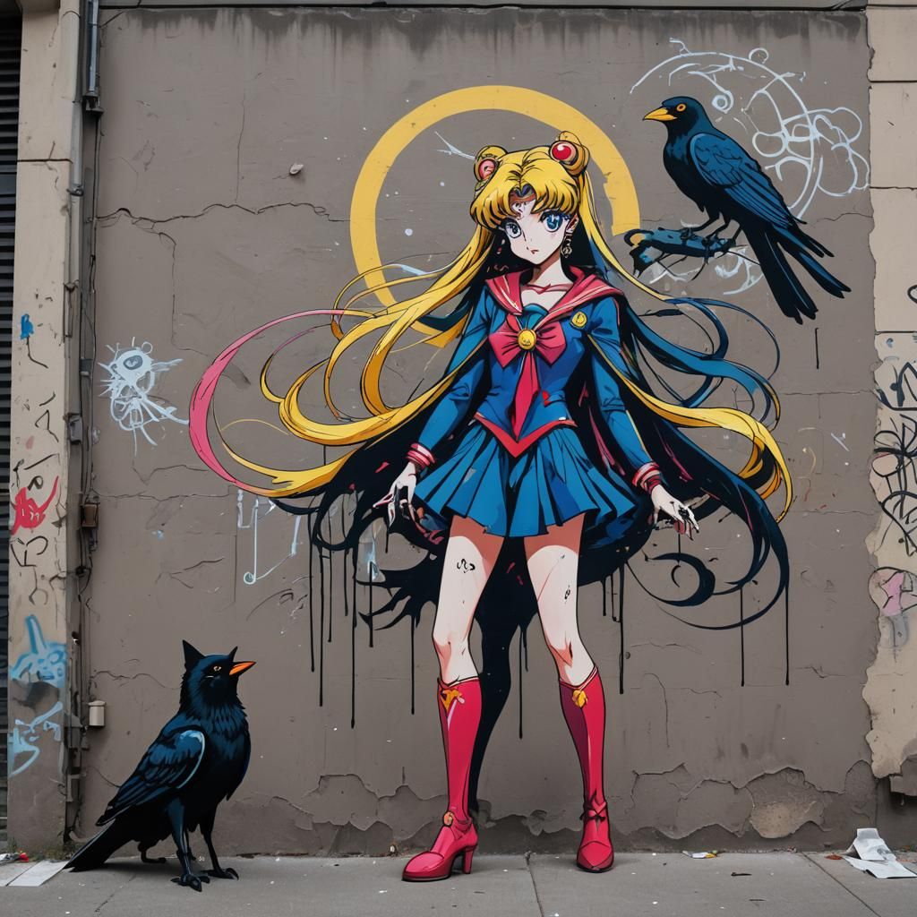 sailor moon Street Art
A photo from off-world Crow of Dark T...