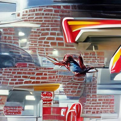 Spider-Man grabs a burger from In-and-Out in California