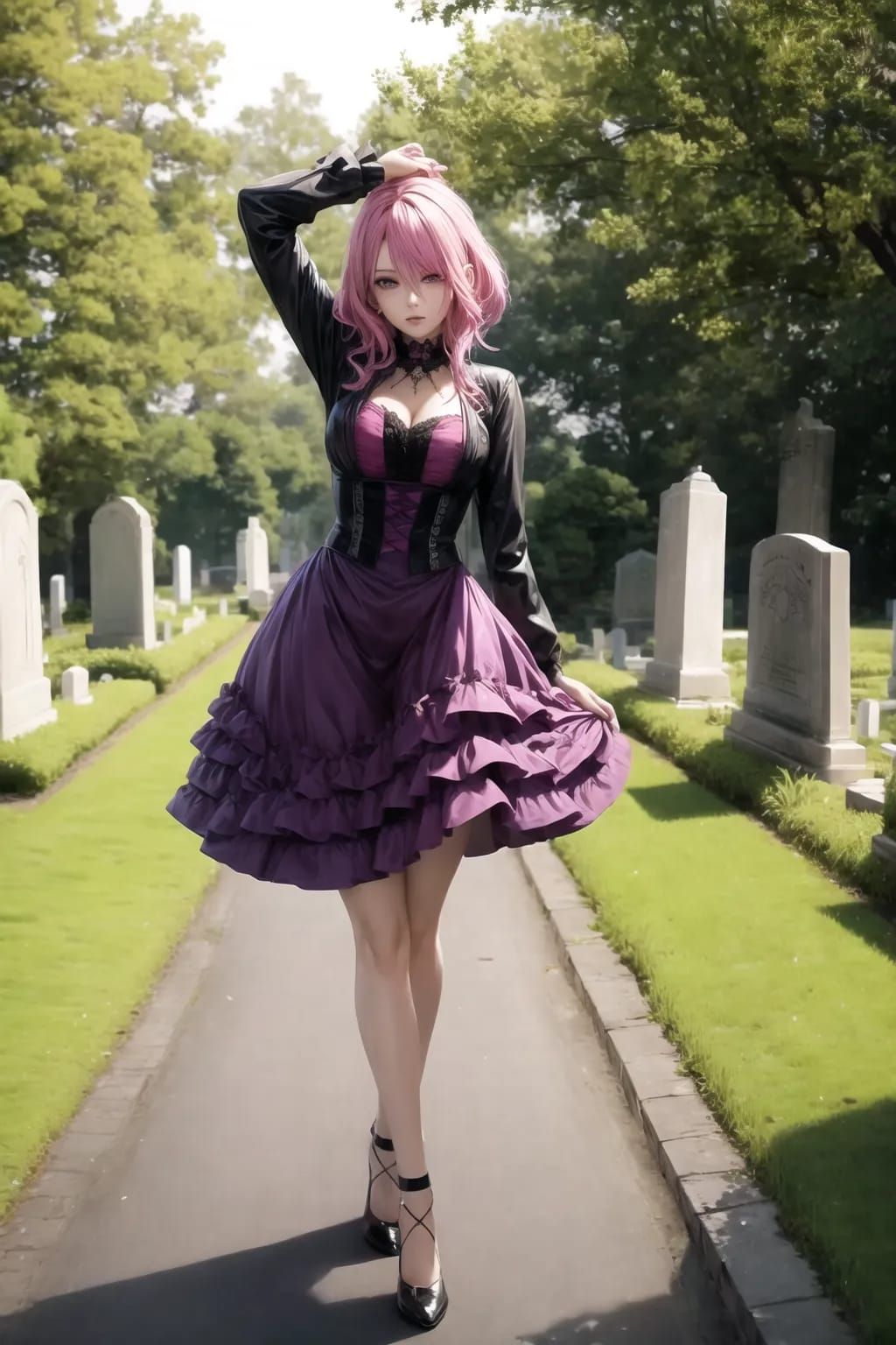 Peony in the cemetery