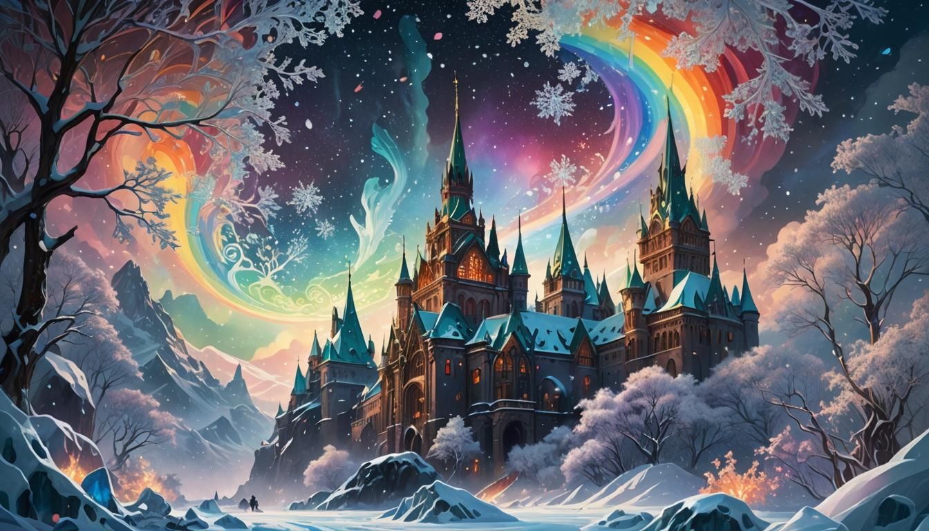 Wintery Aurora Castle - 01
