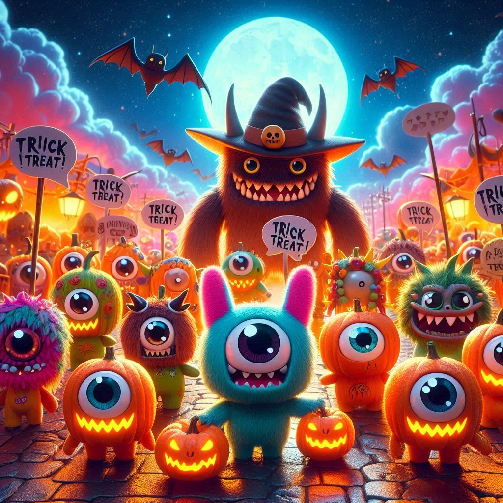 A western monsters parade, reference to "Hyakki Yagyō", dres...