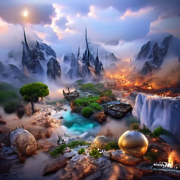 Fantasy forbidden worlds concept art 