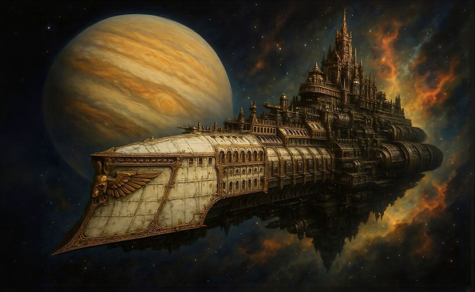 W40K Space Battleship (Rift Stalkers)  by @Piktor