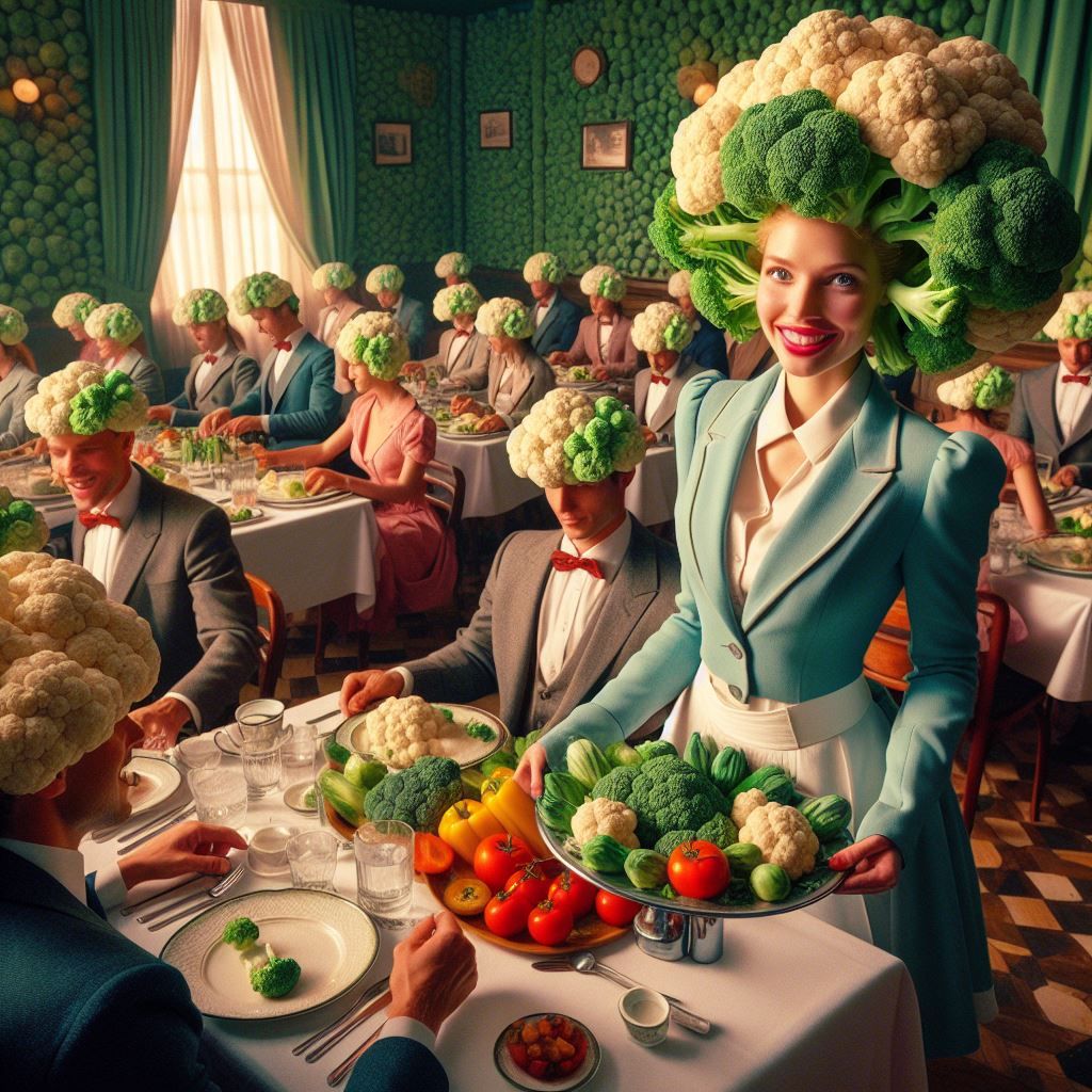 Weird vegetable diorama hotel