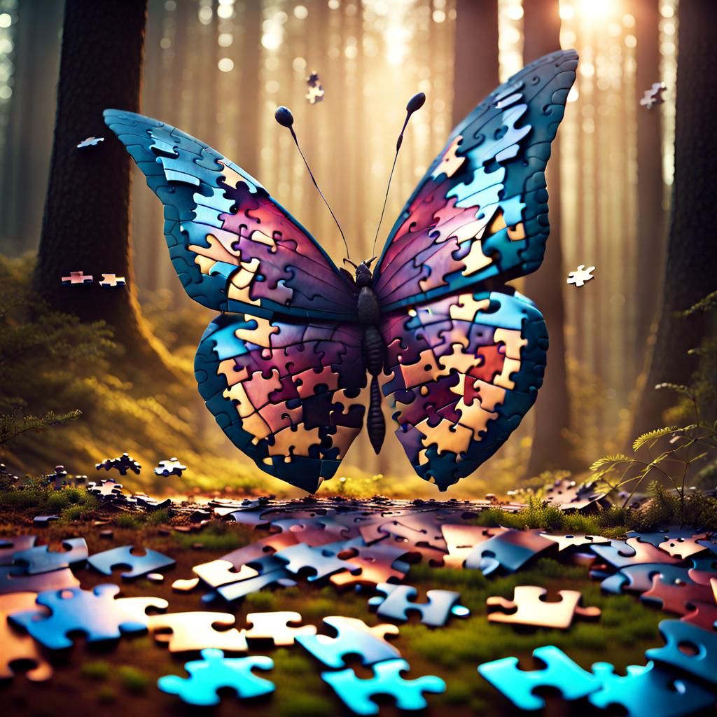 3d Puzzle Butterfly  by @Crystal