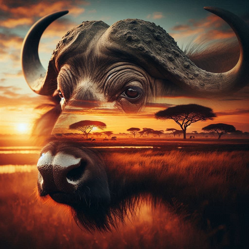 African Buffalo  by @silverpoodle