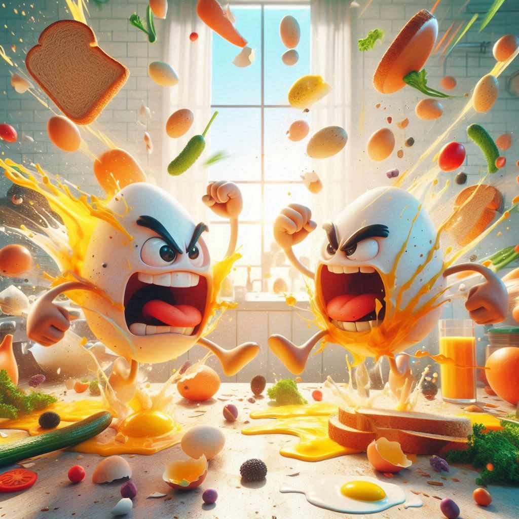Angry Eggs Food Fight