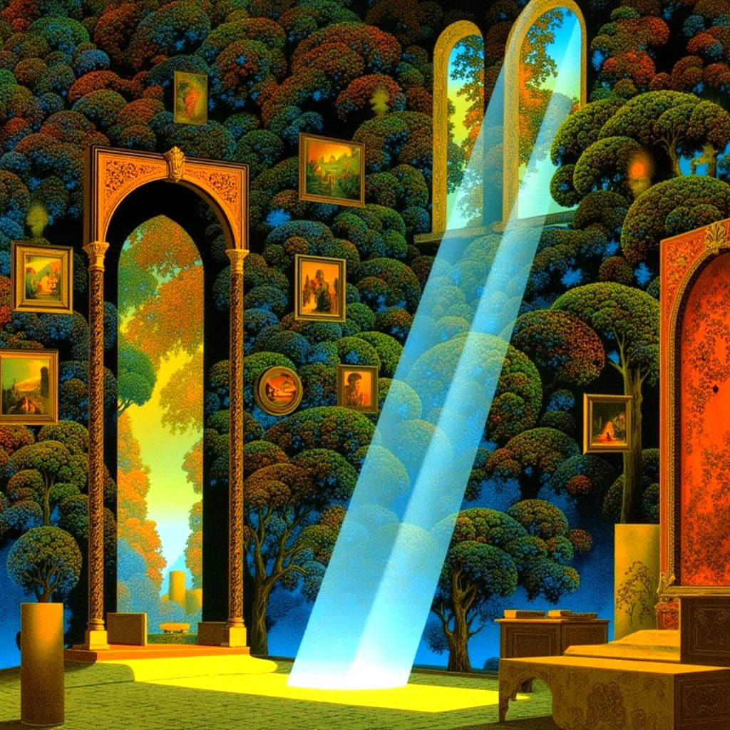 Alice Falls Down Rabbit Hole Into Glowing Abyss