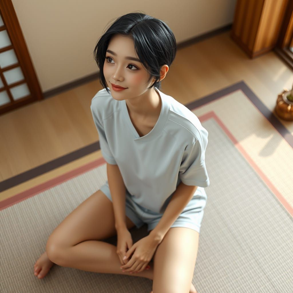Serene Thai Woman in Hyper-Realistic 3D Anime Style