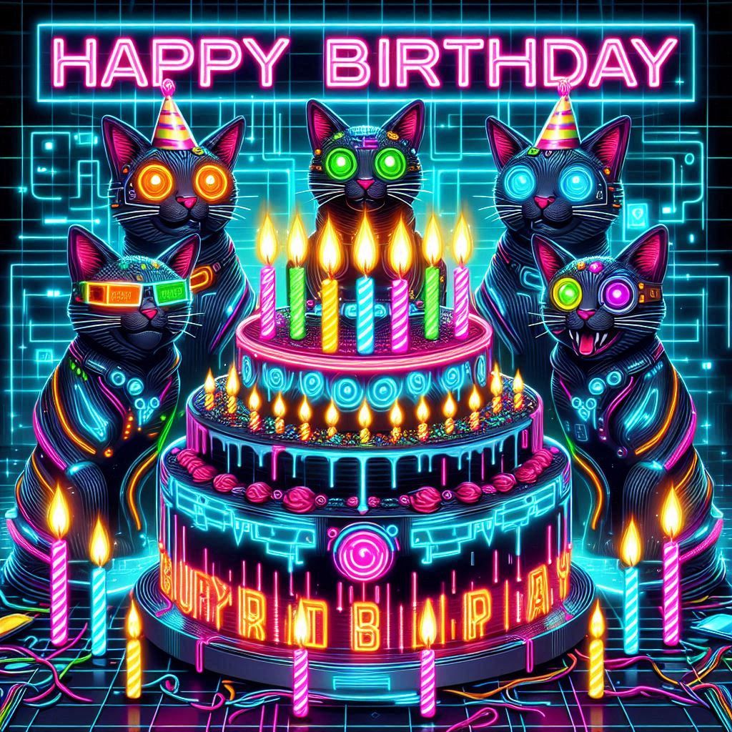 Cyberpunk Birthday Cake