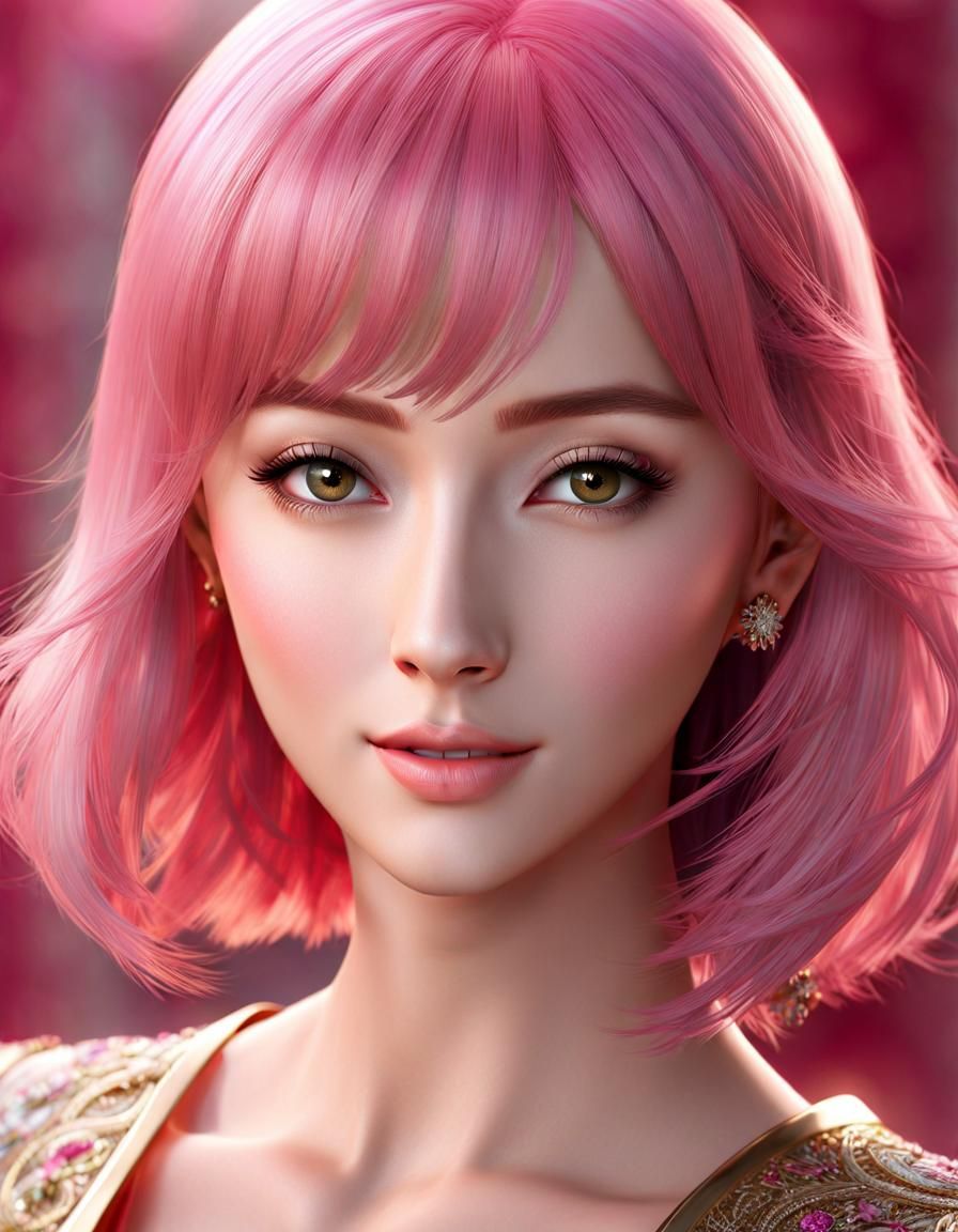 Pink Hair Girl Ai Generated Artwork Nightcafe Creator