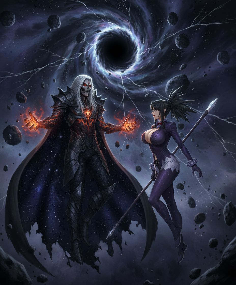 A very scary grimdark extremely realistic fantasy scene of a terrifyingly real levitating pure evil ancient wizard sorcerer skeletal face hu... - Start Image 2