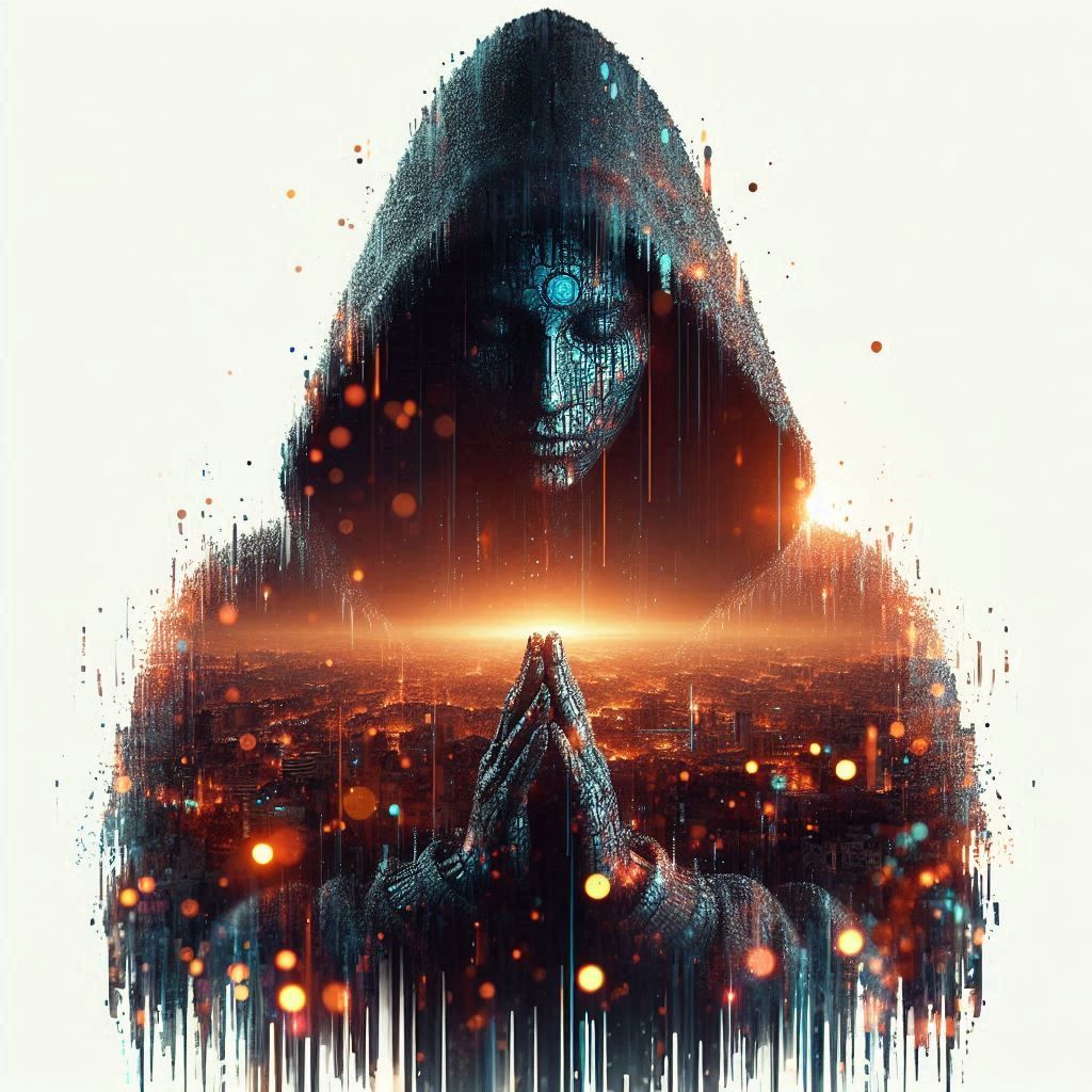 double exposure beautiful fantasy DALL-E 3 portrait landscap...
