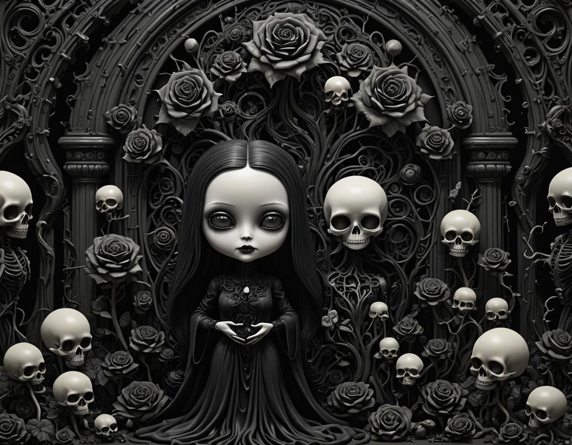 Chibi Morticia Addams