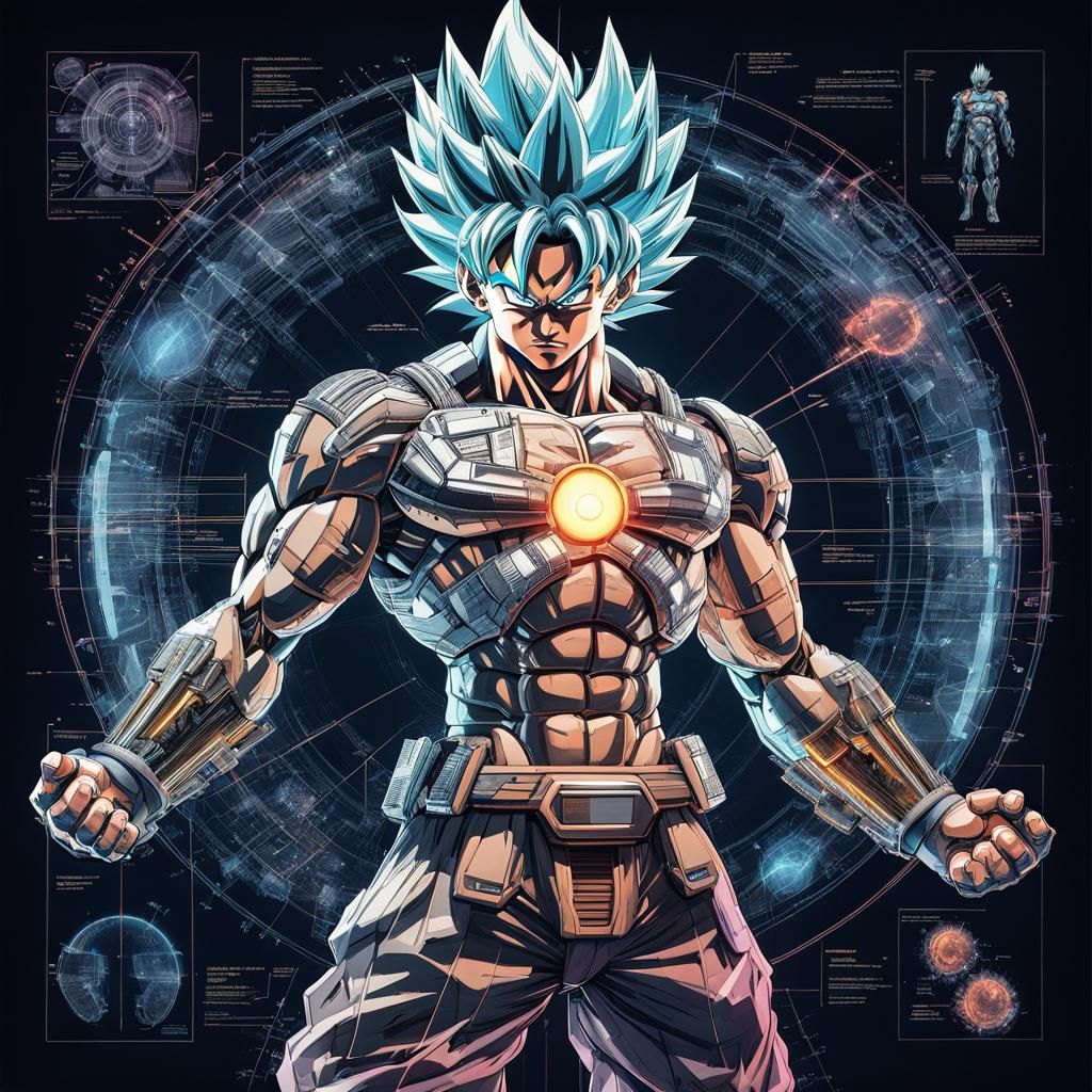 Black cyborg Goku - AI Generated Artwork - NightCafe Creator