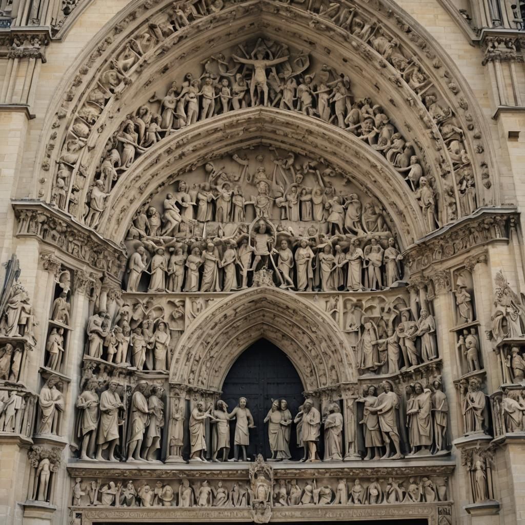 The Portal of the Last Judgement at Notre Dame Cathedral - AI Generated ...