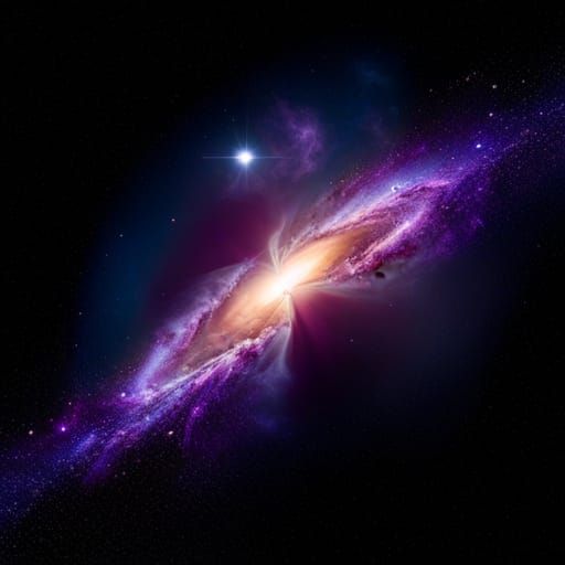 Galaxies are beautiful and purple is beautiful, get them together  by @undefined