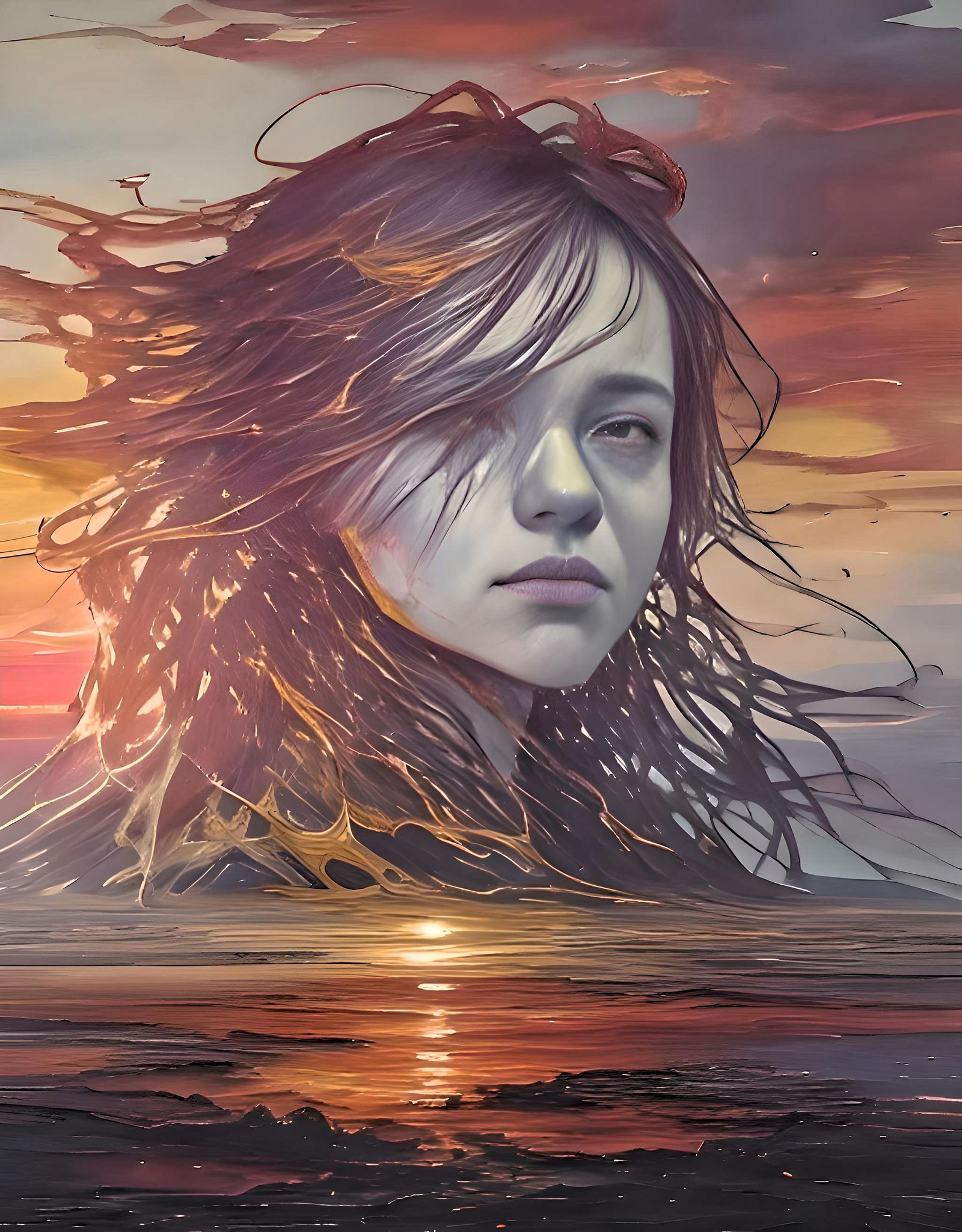 Portrait by the Sunset