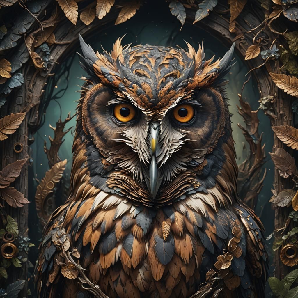 An owl face palming