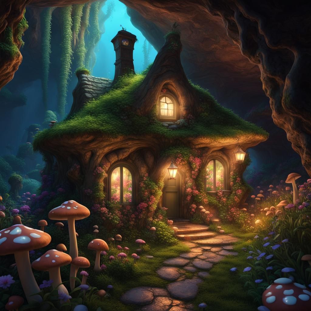 Cottage in a cave