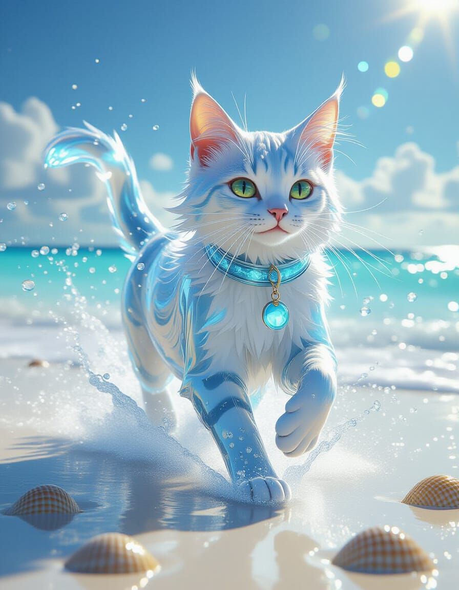 Water cat (3 likes)  by @HecateWayne