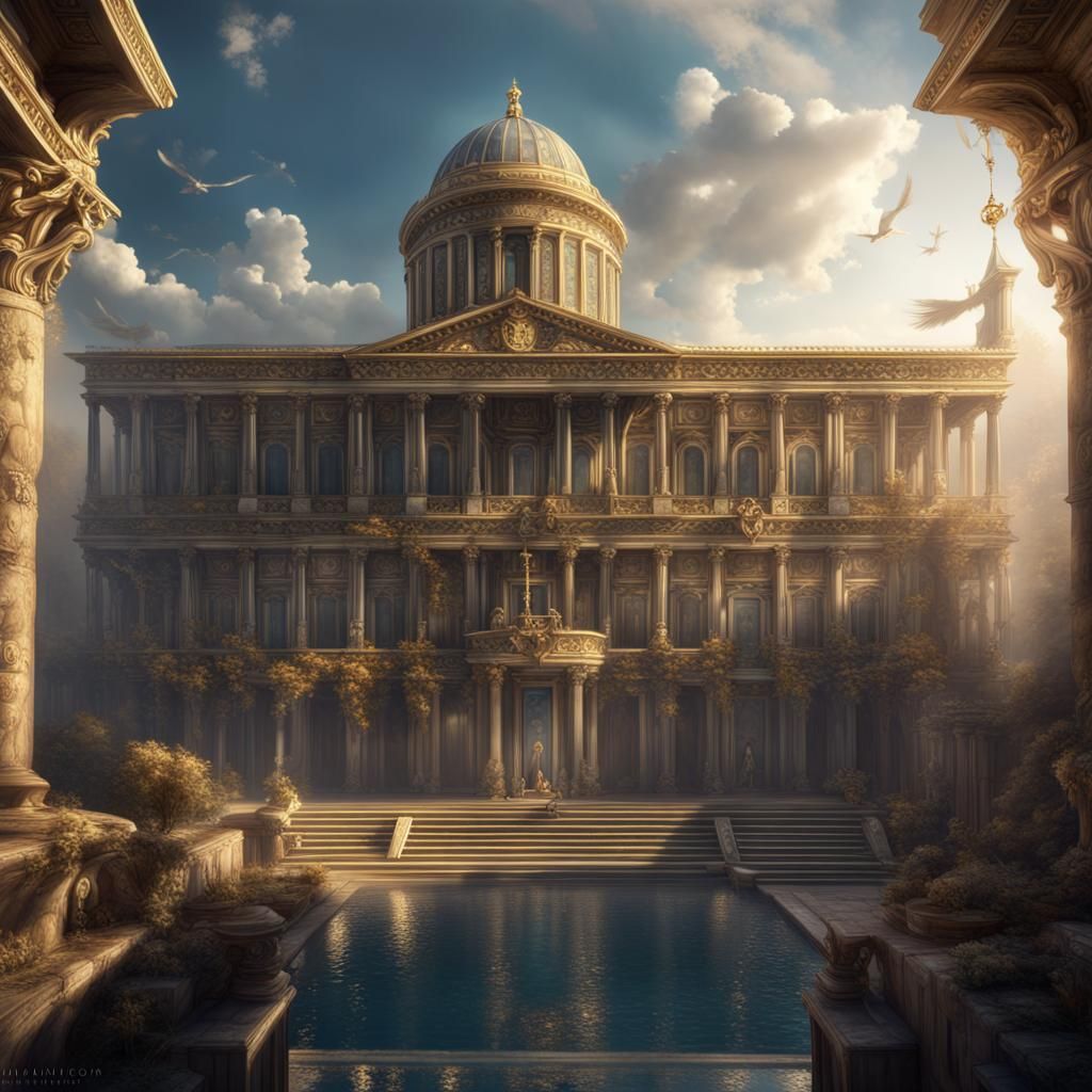 A palace for a greek god. He is the goddess of communication...