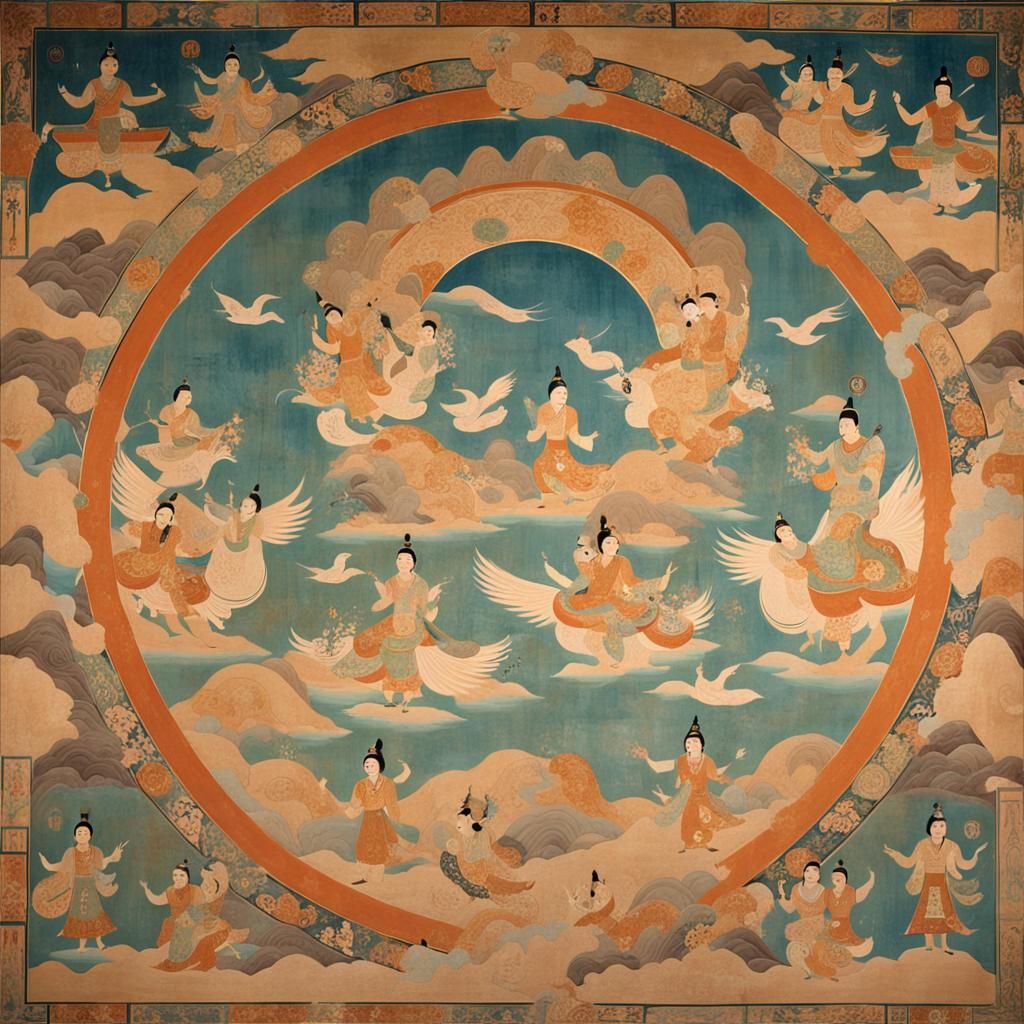 Celestial Ascent: Dunhuang Mural Art of Flying Immortals