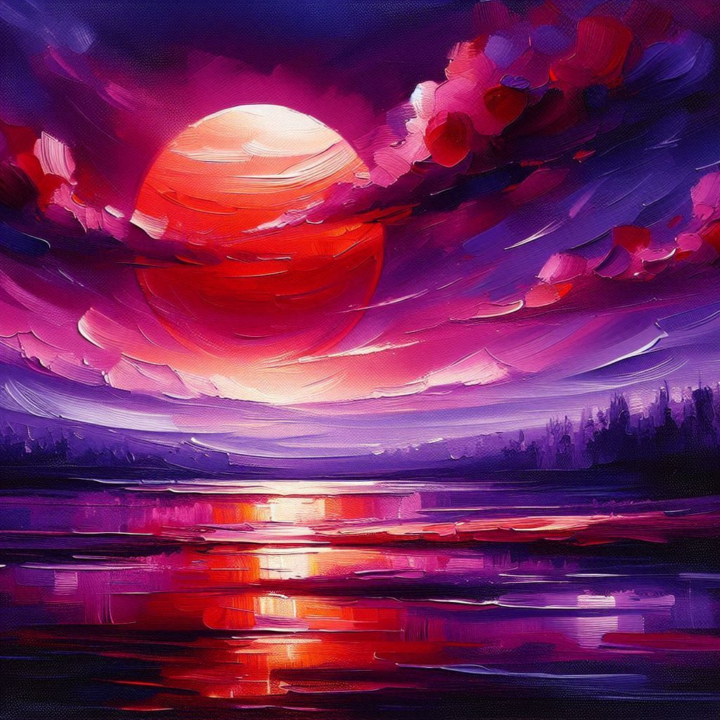 Purple and red landscape.