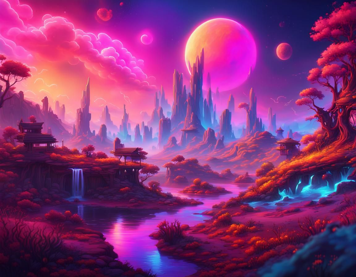 Neon Kingdom - AI Generated Artwork - NightCafe Creator