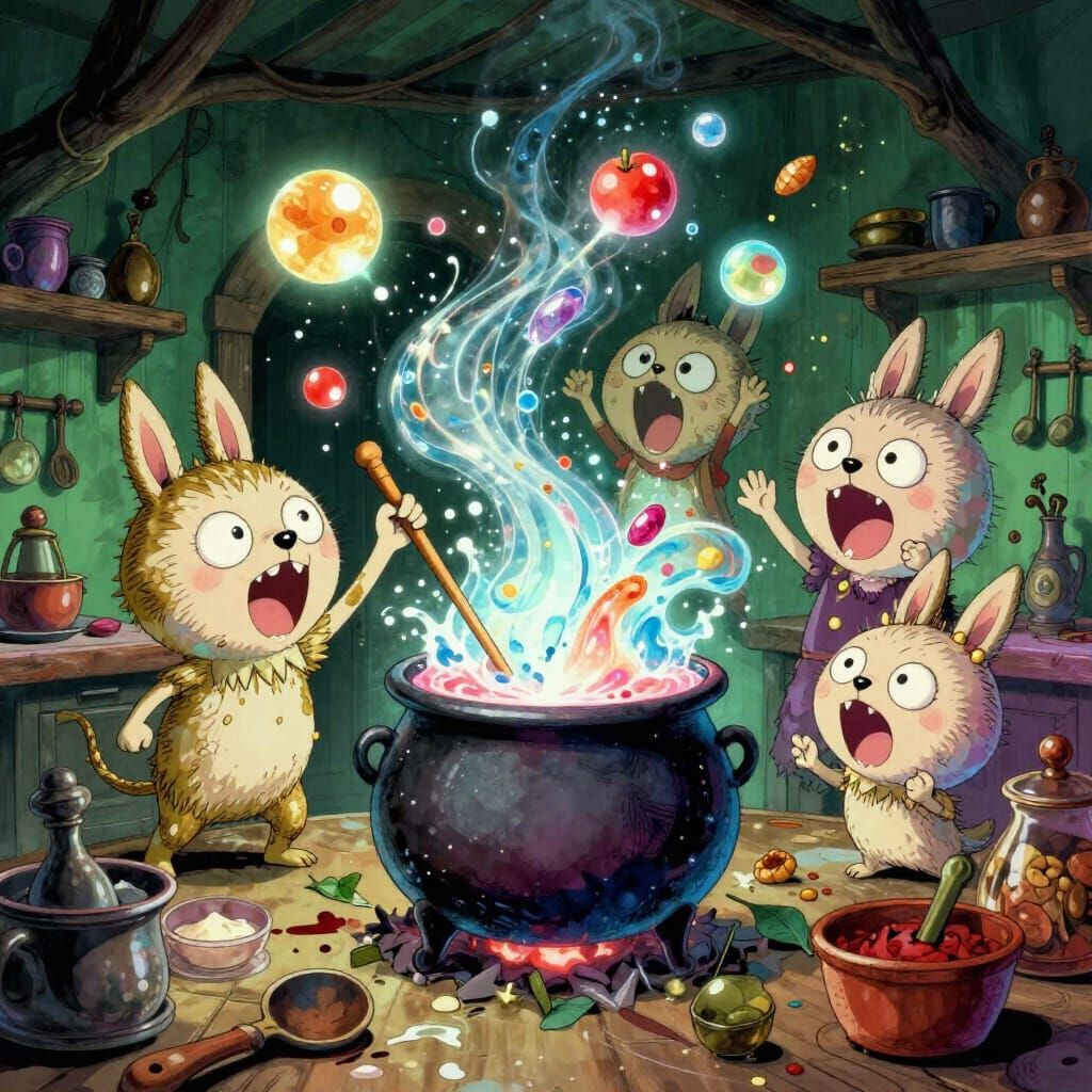 Delight and mischief in the witch's kitchen   by @Hedge 