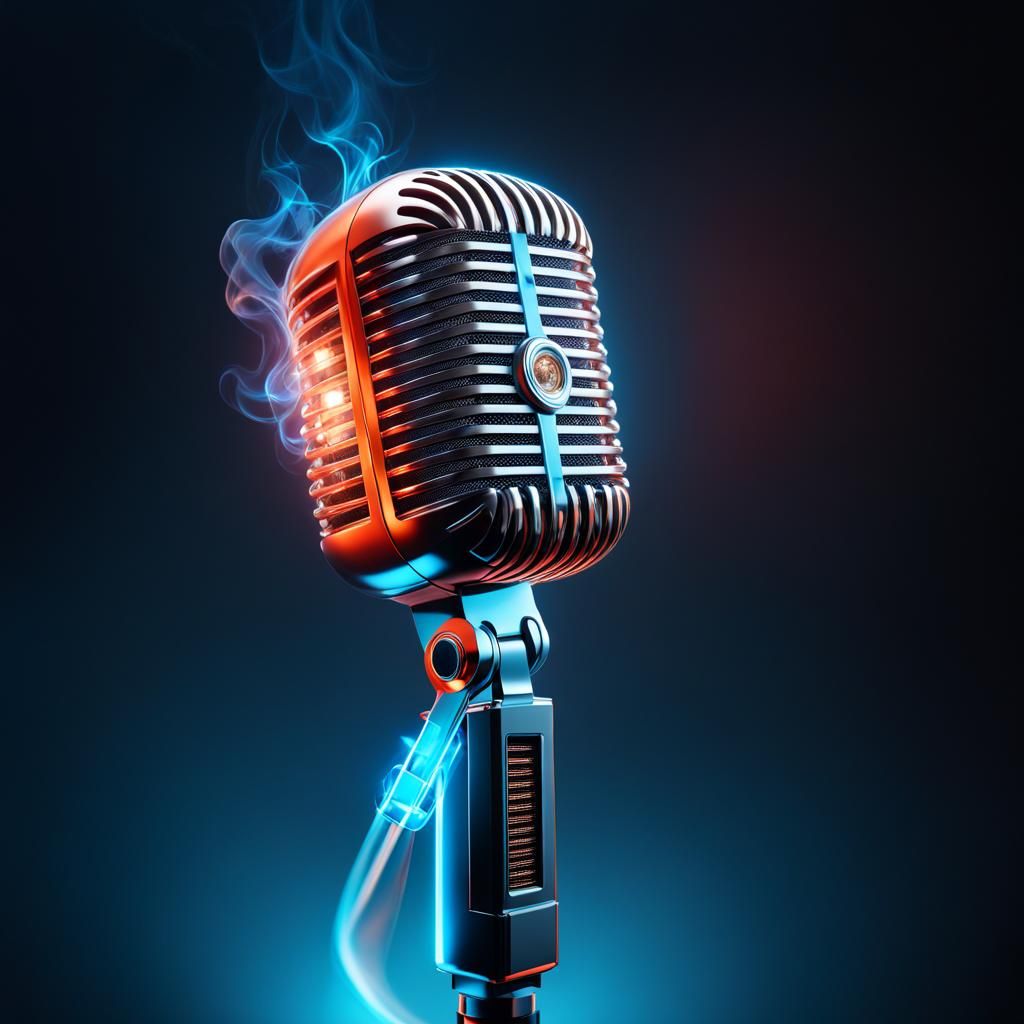 Smoking Mic - AI Generated Artwork - NightCafe Creator