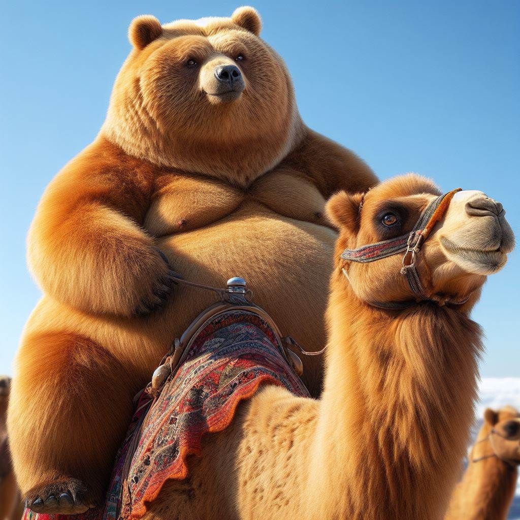 Bear riding Camel