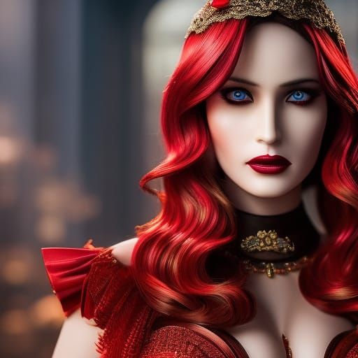 Red haead blue eyes
