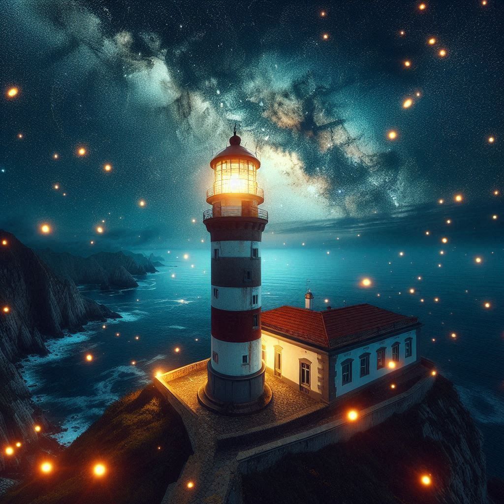 Fireflies at the lighthouse