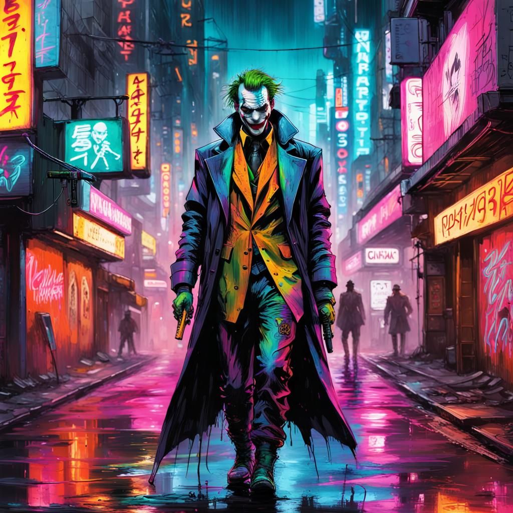 Cyberpunk Joker 1 AI Generated Artwork NightCafe Creator
