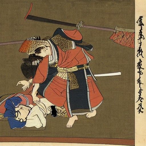 Samurai decapitating a noble