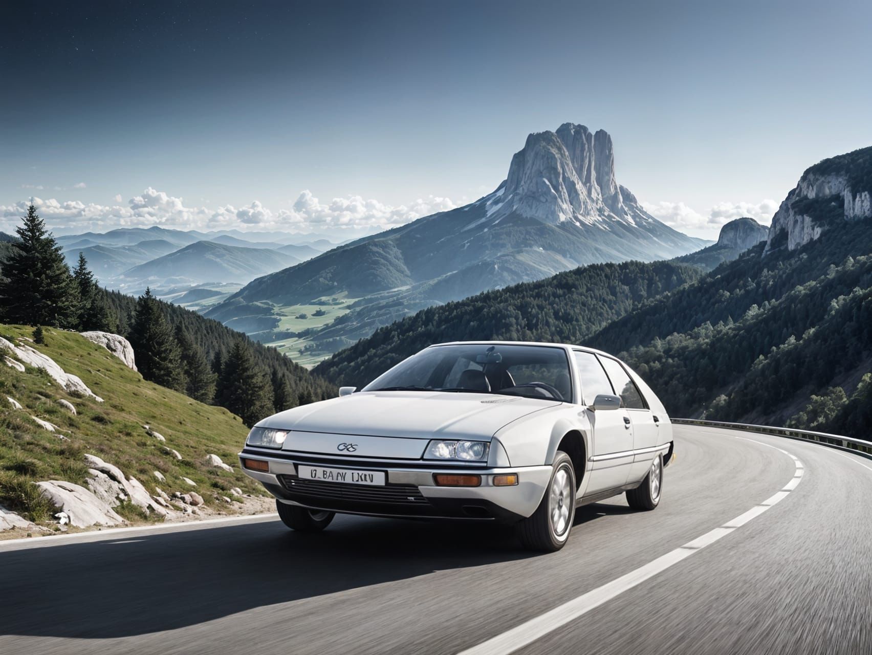 Red Citroën CX on tracks - Start Image 2