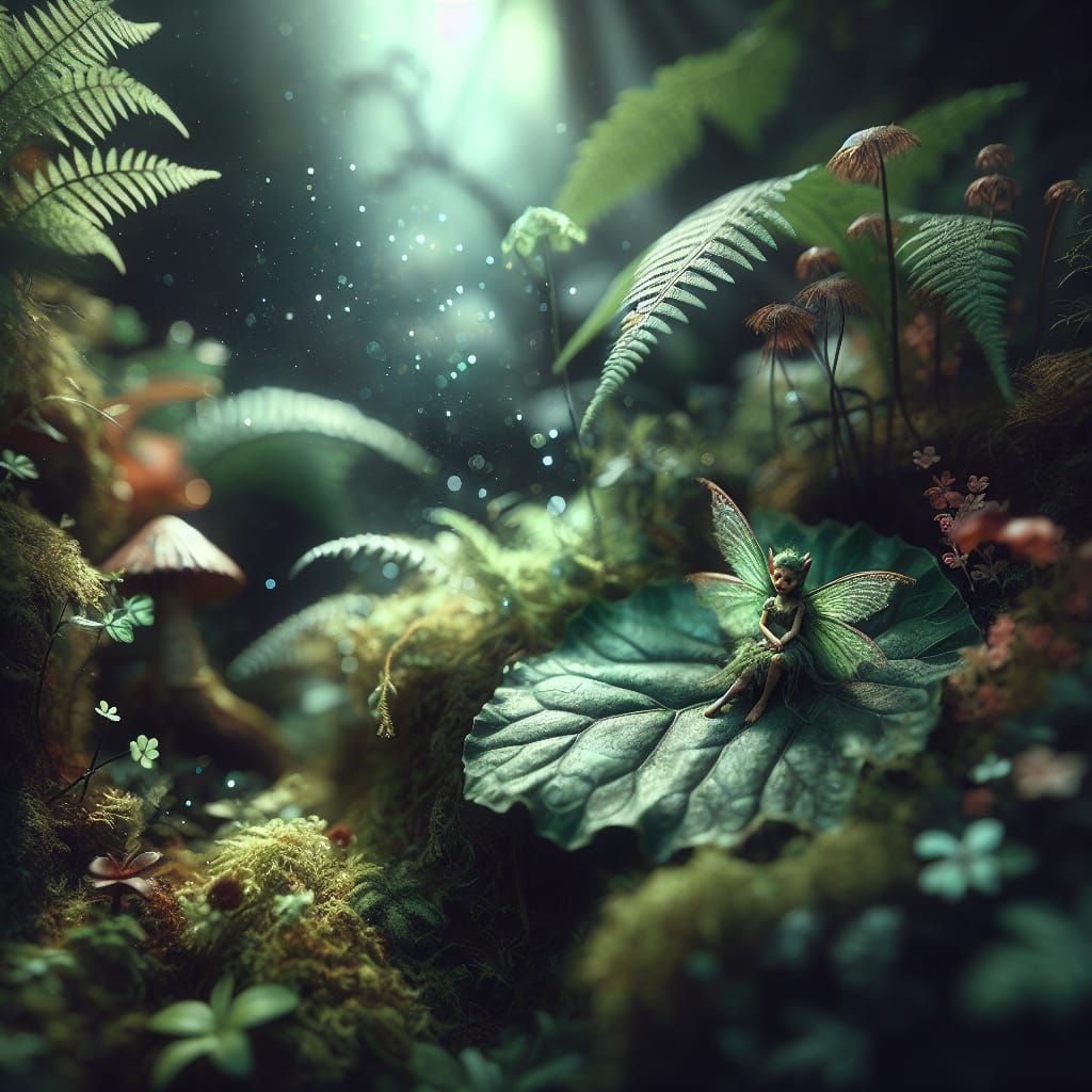 Enchanting Forest Fairy in Cinematic Film Still