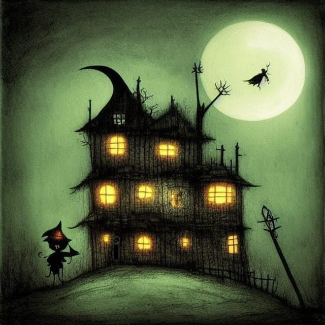 Rickety Old House Where the Witches Live - AI Generated Artwork - NightCafe  Creator