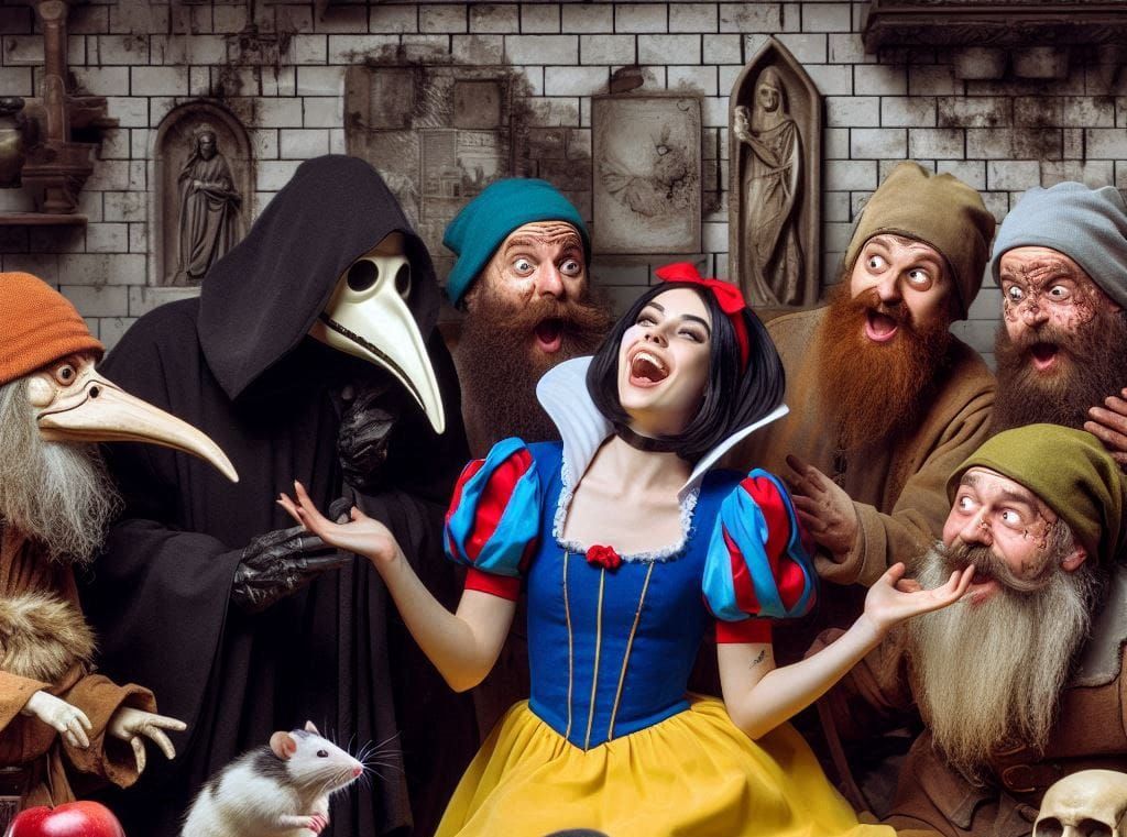 Snow White and the Plague Doctor.
