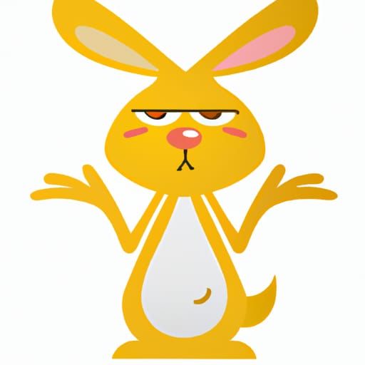rabbit shrugging, emoji