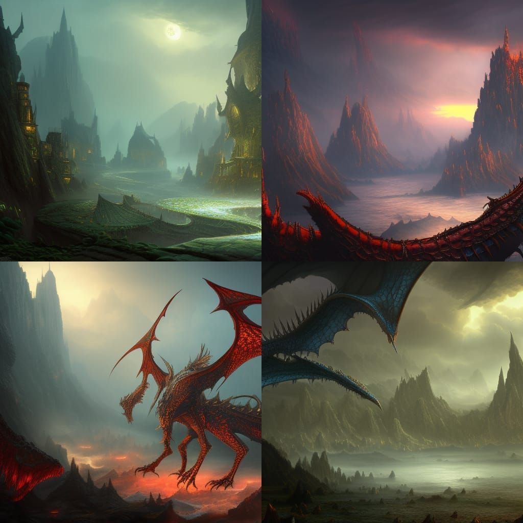 Dragons - AI Generated Artwork - NightCafe Creator