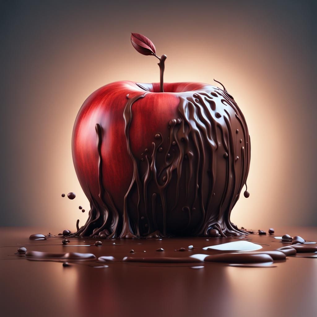 Manzana con chocolate