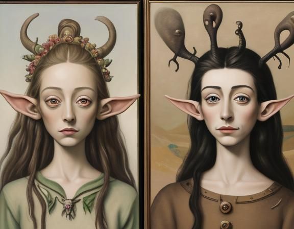 Portraits painted by special needs elves