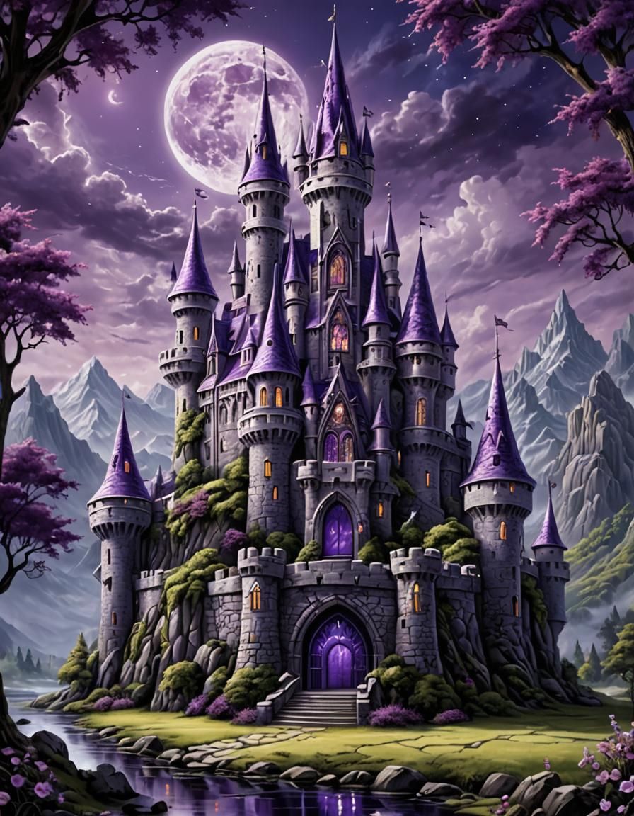 Realm of Amethystine Majesty - AI Generated Artwork - NightCafe Creator