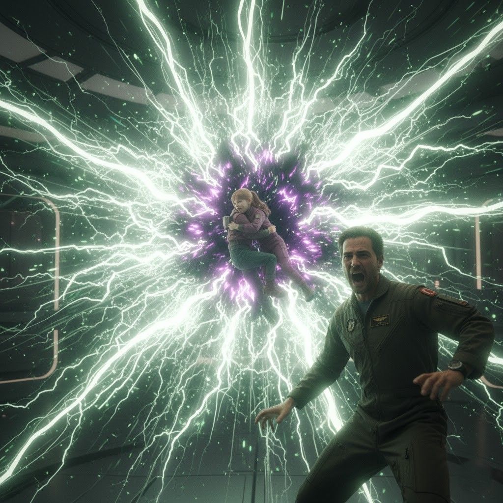 Kael sees his family sucked into outer space