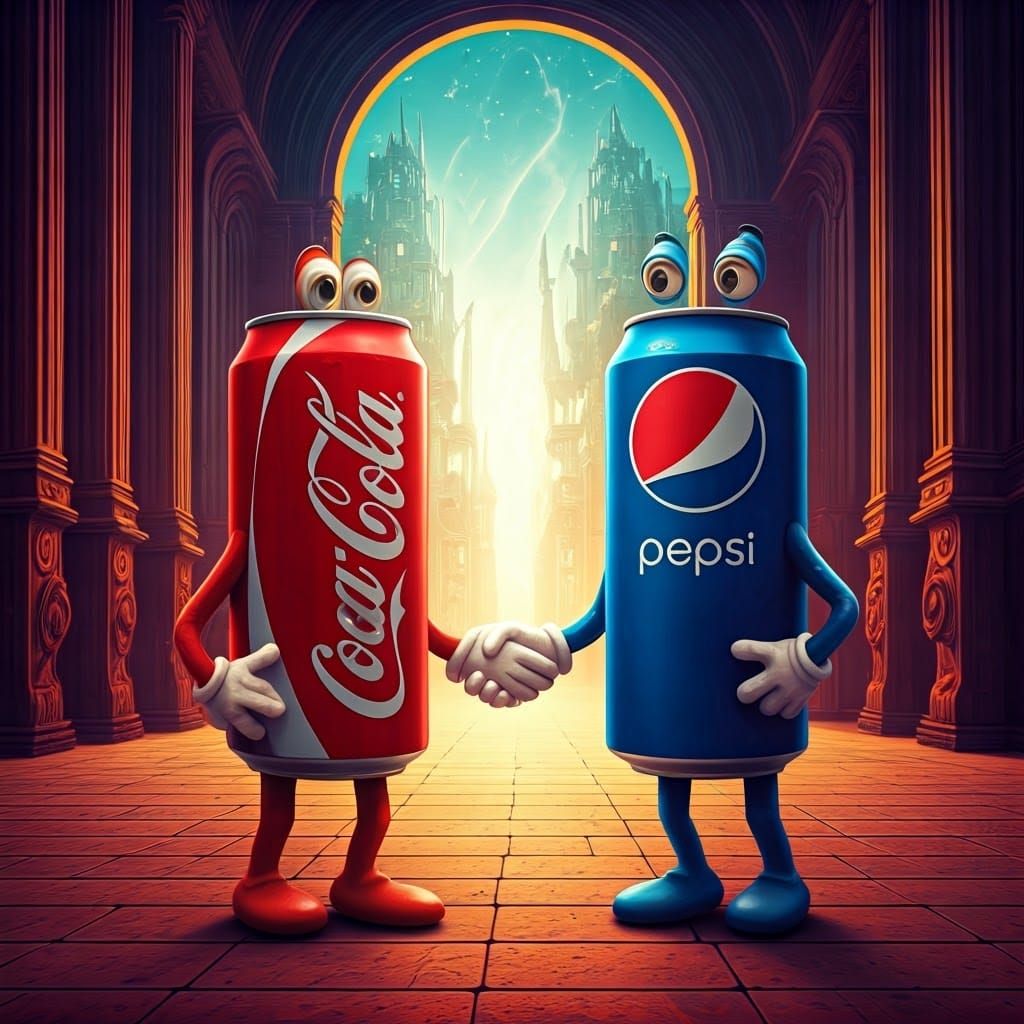 Soda Cans Form Unlikely Friendship in Vibrant Dream World