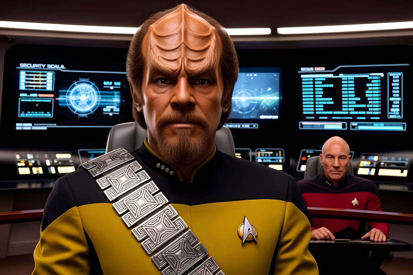 USS Enterprise Chief of Security Lieutenant Commander Worf  by @Gary Murakami